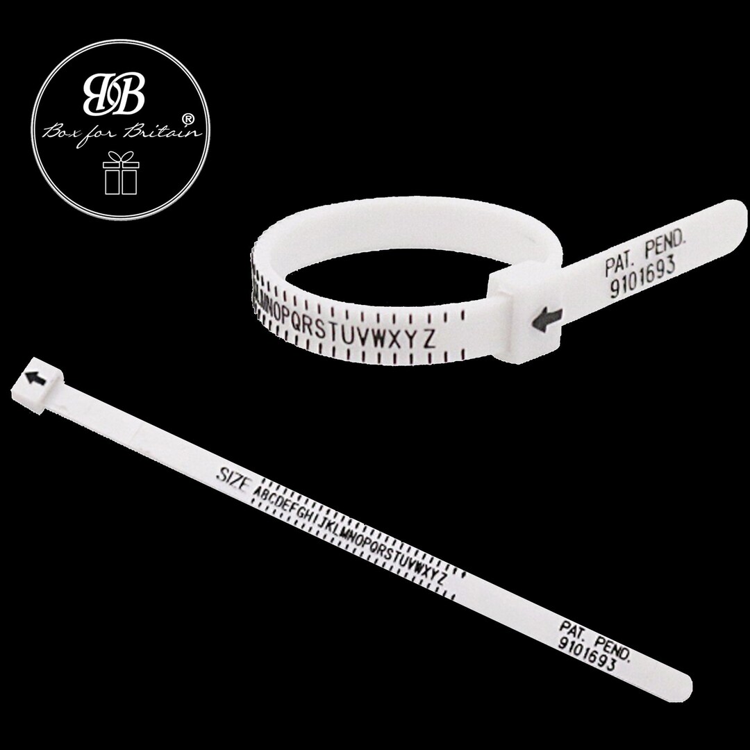 UK Finger Measuring Tool AZ. Unisex Plastic Ring Sizer for Etsy