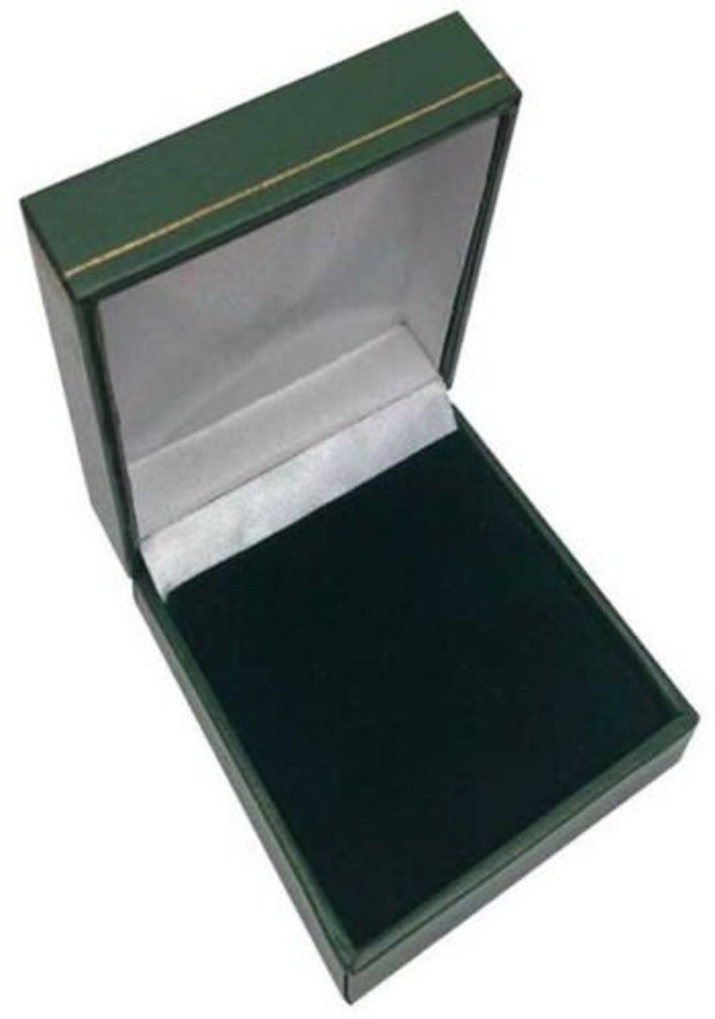 Luxury Leatherette Neclace, Universal Box. 4 Colours Perfect for Engagement Proposal Bithdays. Gifts Box, Jewellery Display Stotrage Case. Green