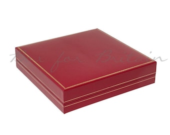 Large Leatherette Jewelry Box with Satin Lining, Elegant Gift Storage