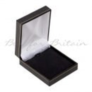 Luxury Leatherette Neclace, Universal Box. 4 Colours Perfect for Engagement Proposal Bithdays. Gifts Box, Jewellery Display Stotrage Case. Black