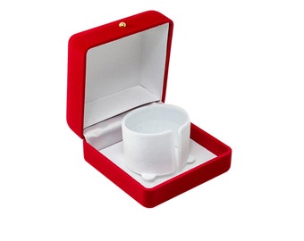 Red Velvet Bangle Box: Engagement, Proposal, Birthday Jewelry Display