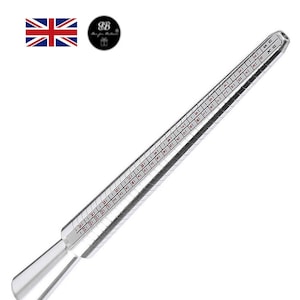 UK Ring Sizer Metal Mandrel Tool with Dual Measurement Scales