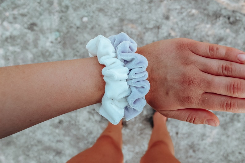 Seashells & Lavender Velvet Scrunchie Pack Velvet Scrunchies image 0