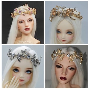 Custom BJD Fantasy Rhinestone Flower Crown / Tiara SD 1/3 size dolls