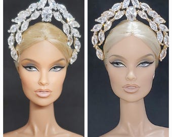 1/6  Fashion Doll Jewelry Custom Queen Crown BJD, Fashion Royalty,Silkstone Etc