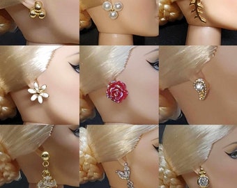1/6 Fashion Doll Jewelry Earrings Fashion Royalty, BJD