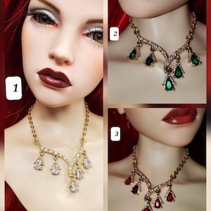 Rhinestone BJD Necklace 1/4 MSD& SD 1/3 size