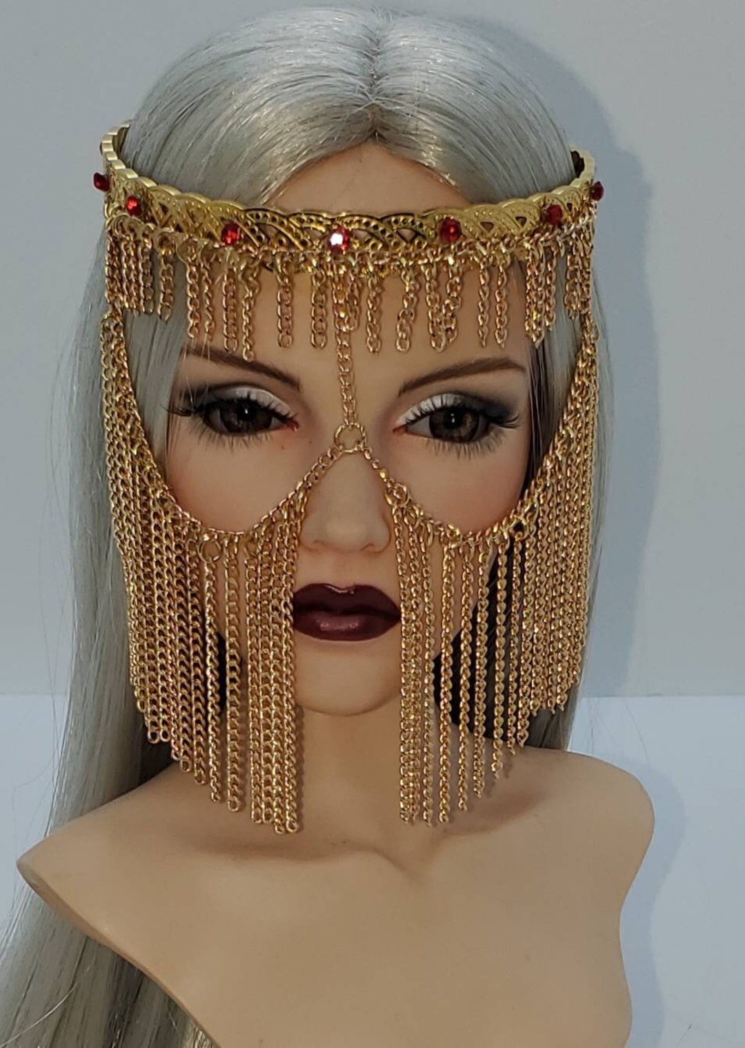 Fantasy BJD Arabian Face Veil Headdress SD 1/3 Size Bjds Etsy