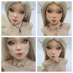 Modepuppen Schmuck verstellbare Kreuz Halsketten BJD MSD 1/4 & SD 1/3