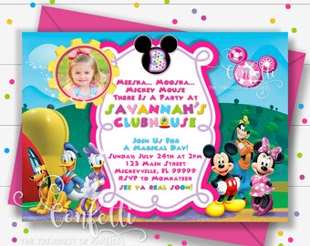 minnie mouse clubhouse invitation minnie mouse birthday etsy mickey mouse invitation printable