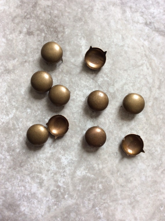 10pcs antique gold studs / Gold studs / 1/2 studs for DIY Etsy