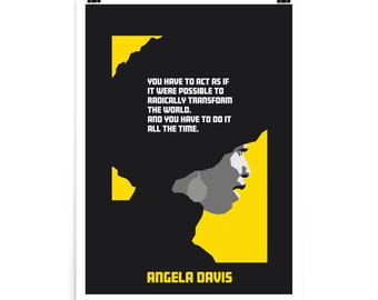 ANGELA DAVIS Quote Poster Fine Art Print