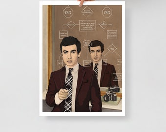 Nathan Fielder portrait fine art poster print