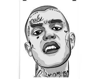 Lil Peep Portrait fine art poster print