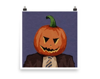 Dwight Schrute Pumpkin Head (The Office US) Poster Print