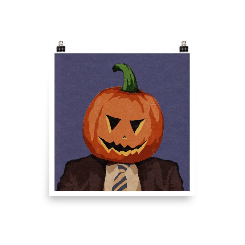 Dwight Schrute Pumpkin Head the Office US Poster Print - Etsy