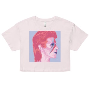 David Bowie AS Colour crop top tshirt