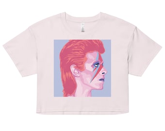 David Bowie AS Colour crop top tshirt
