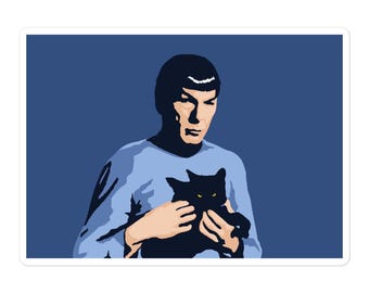 Spock with Cat vinyl sticker