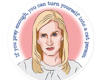Angela Martin "cat person" The Office quote vinyl sticker