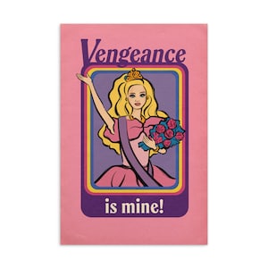 Barbie "La vengeance est à moi !" conception Carte postale