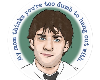 Jim Halpert von The Office Zitat Vinyl Sticker