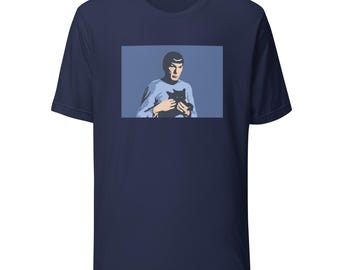 Spock Black Cat Unisex cotton t-shirt