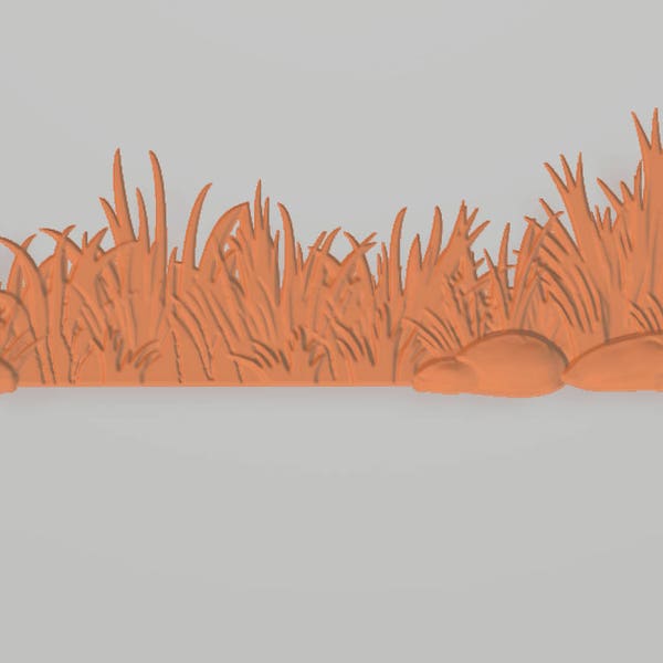 Grass and Rocks, stl file for CNC carving or 3D printing