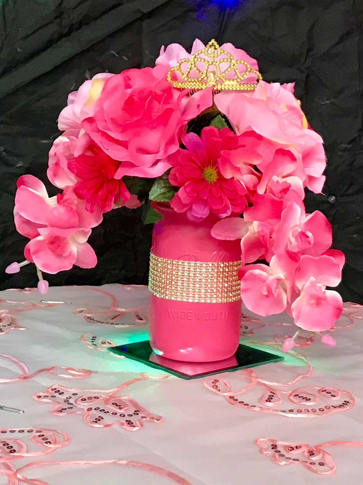 Pink and gold centerpiece Etsy