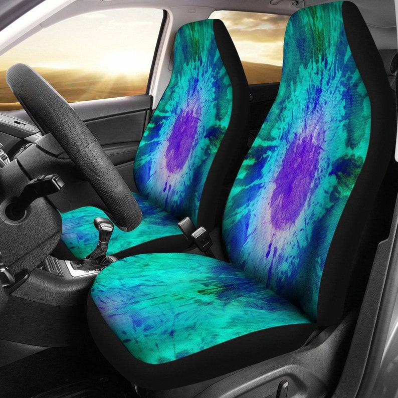 Green Purple Tie Dye Car Accessories Car Seat Covers For Etsy
