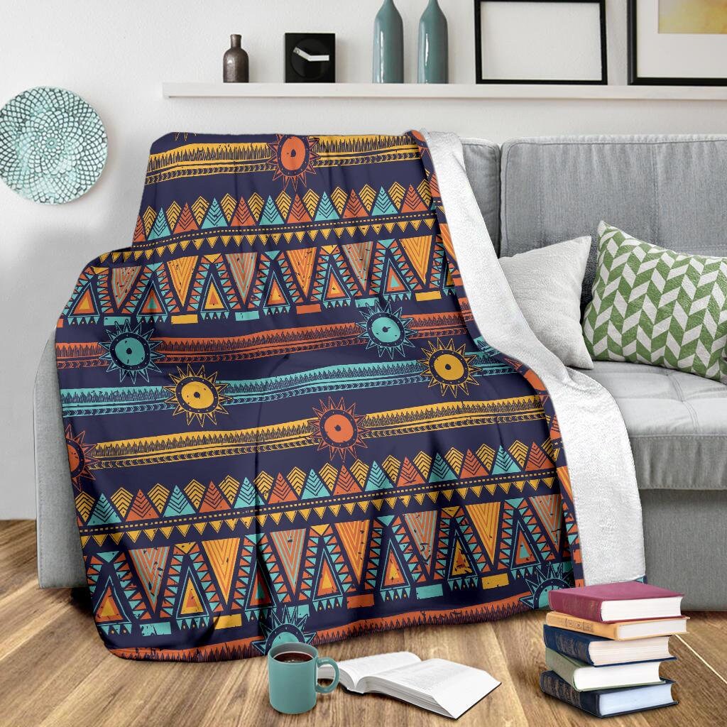 Tribal Throw Blanket Bohemian Throw Blanket Couch Throw Etsy