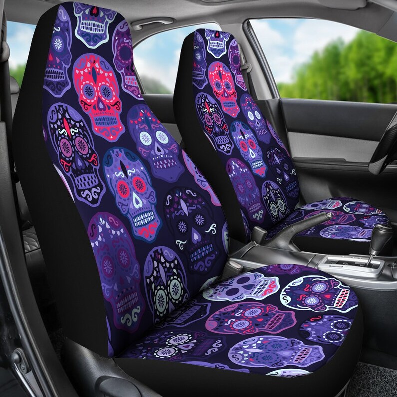 Sugar Skull Car Seat Covers Calavera Day Of The Dead - Sugar Skull Car Seat Covers Sugar Skull Car Seat Covers Calavera Day Of The Dead - Sugar Skull Car Seat Covers