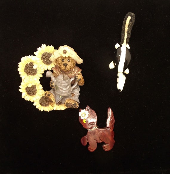 Lot of 3 (three) Animal Brooches - Cute!