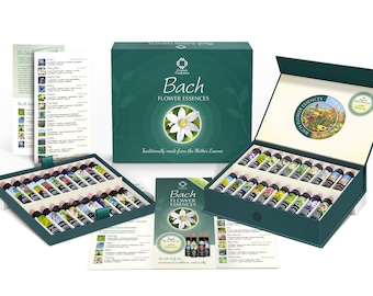 Bach Flower Essence Set of 40 Genuine Traditional Stock Remedies Boxed Quality Kit. 10ml