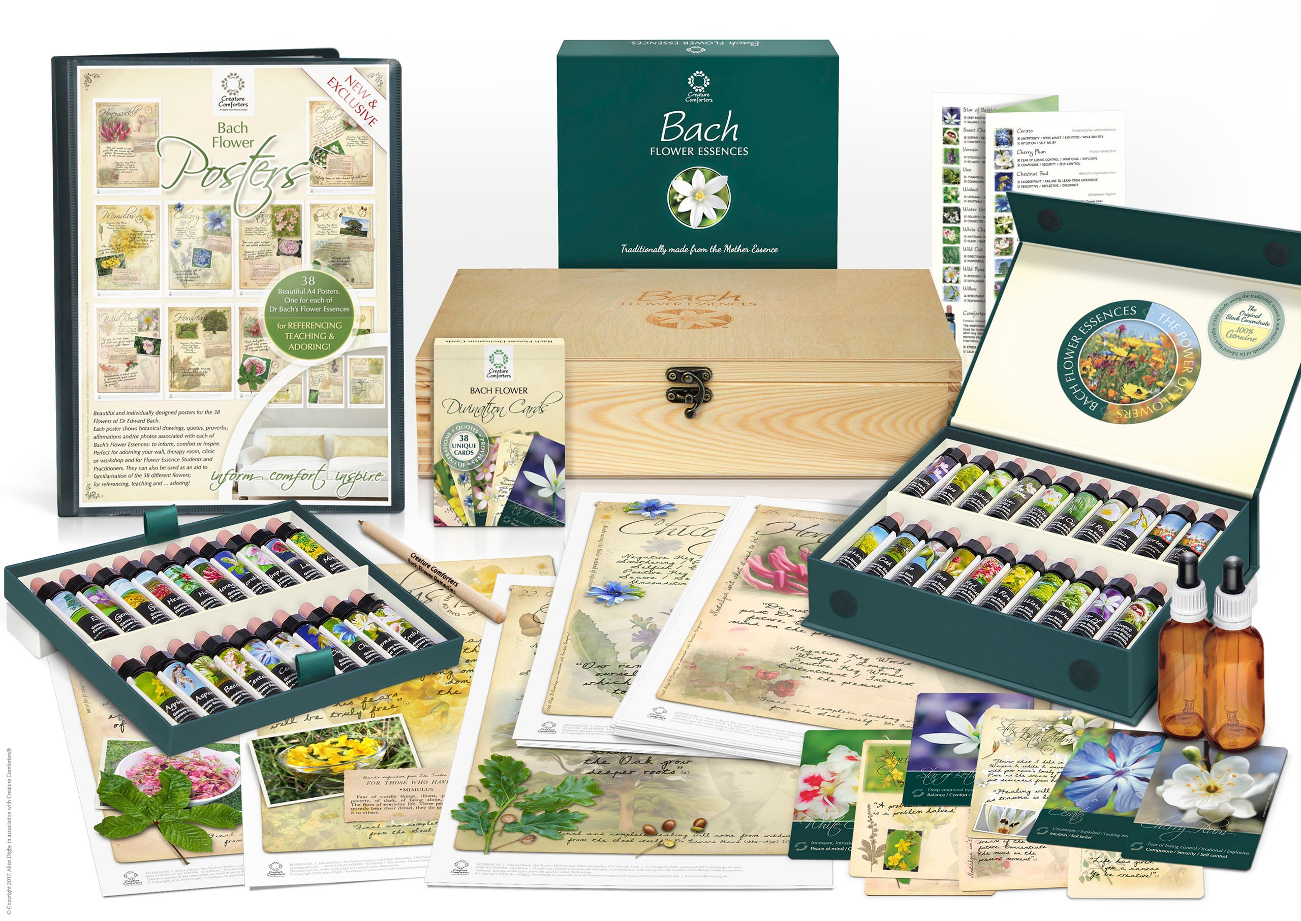 Bach Flower Essence Complete Kit in Wooden Case. Practitioner Remedy Box. Gift Set Etsy