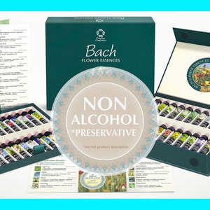 Bach Flower Essence Set of 40 Genuine Traditional Stock Remedies Boxed Quality Kit. 10ml Non alcohol glycerin