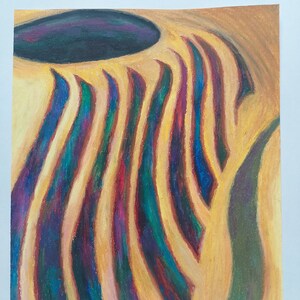 Ch-ch-ch-förändringar, original oljepastellmålning