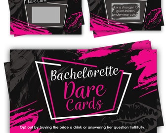 Bachelorette Party Scratch Off Dare Game - 52 Funny & Naughty Dare Cards