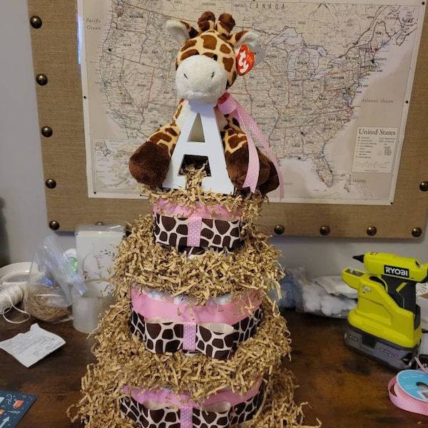 Giraffe Diaper Cakes Etsy