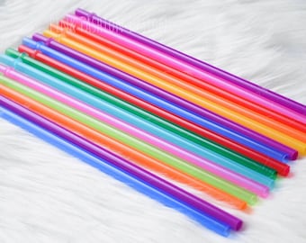 Wiederverwendbare farbige Strohhalme BPA-frei - Wiederverwendbare Strohhalme für Becher