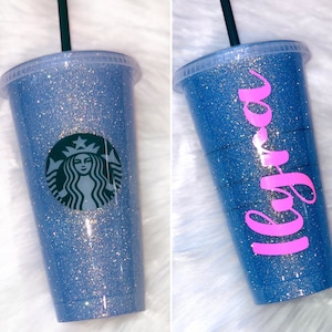 Starbucks Glitter Customized Cup Free shipping - Custom glitter color cup