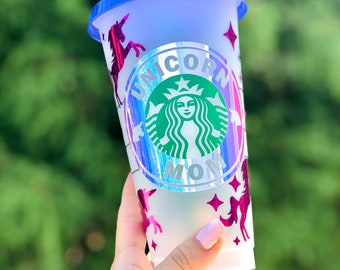 Unicorn Venti Tumbler Cup Unicorn Mom - Customized Starbucks Unicorn Cup