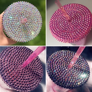 Strass-Deckel für Starbucks Kalttassen, personalisierte GlitterStarbucks Kalttasse Deckel, personalisierte Becher Deckel, Strass-Deckel