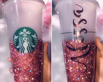 Personalized Glitter Starbucks Cold Customized Cup,Personalized tumbler,Venti cold cup,Starbucks reusable cold cup,reusable cold glitter cup