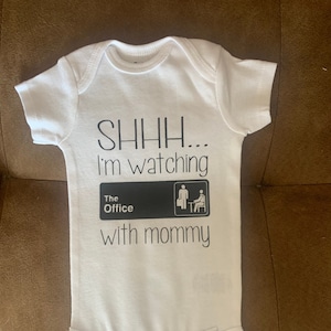 Shhh...Watching the Office! Baby Onesie