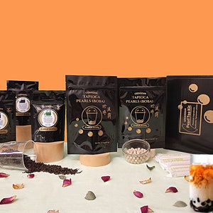 Ultimate Locca Premium Boba Tea Kit | 56+ Drinks | DIY Bubble Tea Kit | Party Size Tea Kit, 7 Flavors, Organic Loose Leaf Teas, Earl Grey Lavender