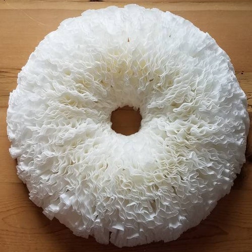 Coffee Filter Paper Wreath Etsy