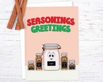 Seasonings Greetings Spices Greeting Card - 5x7 (A7)