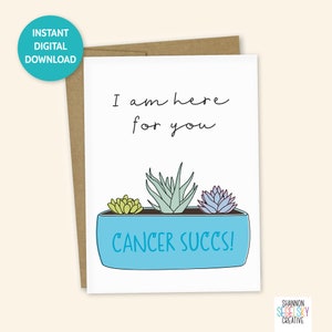 Cancer Succs - Cancer Support PRINTABLE Greeting Card - 5x7 (A7) - Instant Digital Download