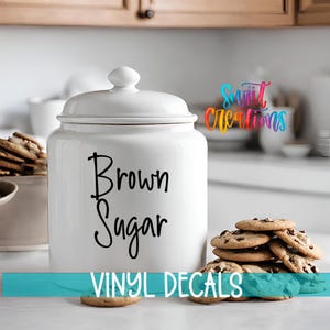 Custom Pantry Vinyl Decal | Personalized Kitchen Canister Label | Jar Organization Sticker | Home Pantry Label | PL22